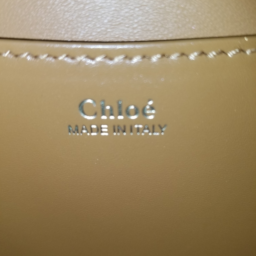Chloé Kattie Leather Crossbody Clutch Bag Camel Brown - Picture 14 of 14